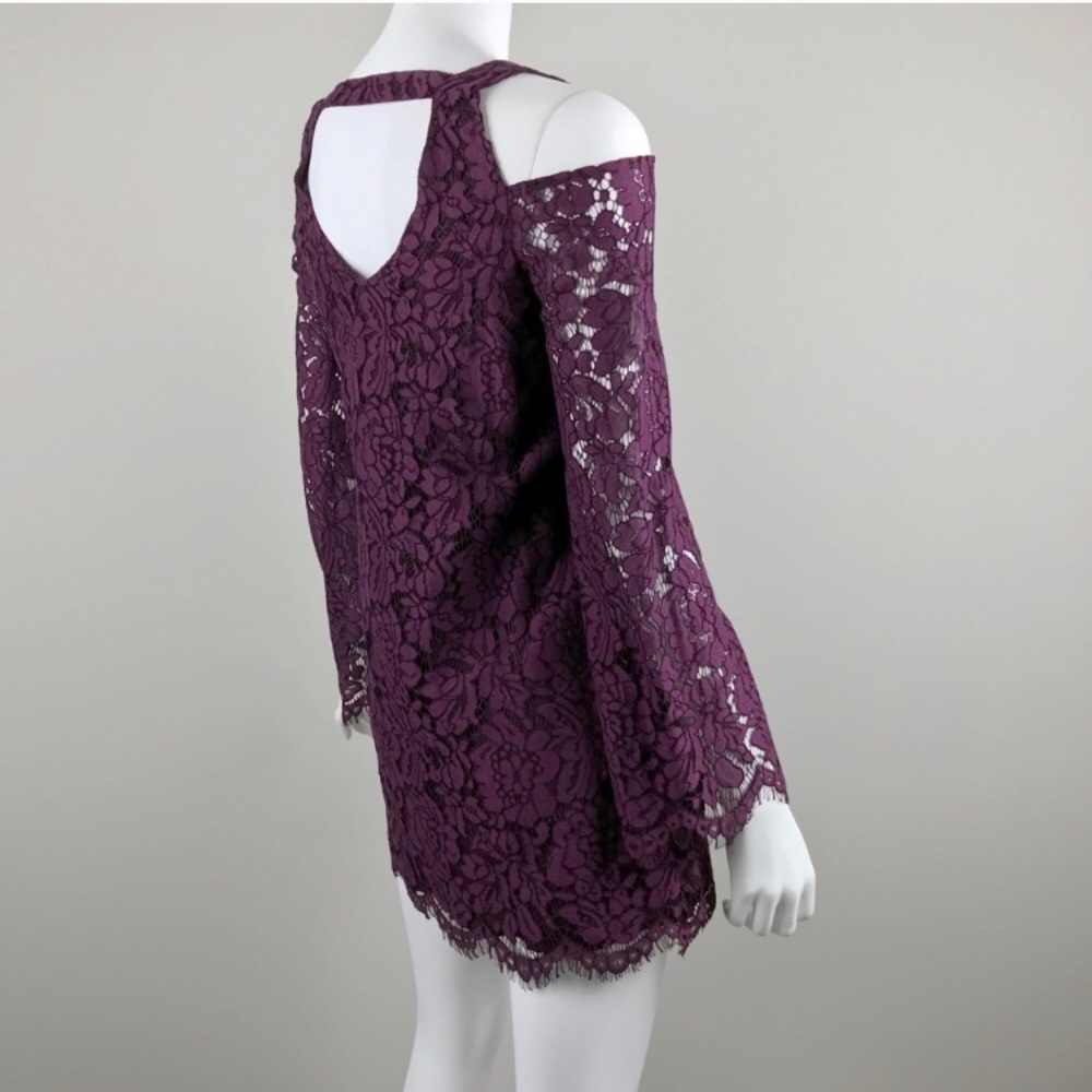 NEW {Chaser} Open Back Bell Sleeve Mini Dress - Picture 6 of 8